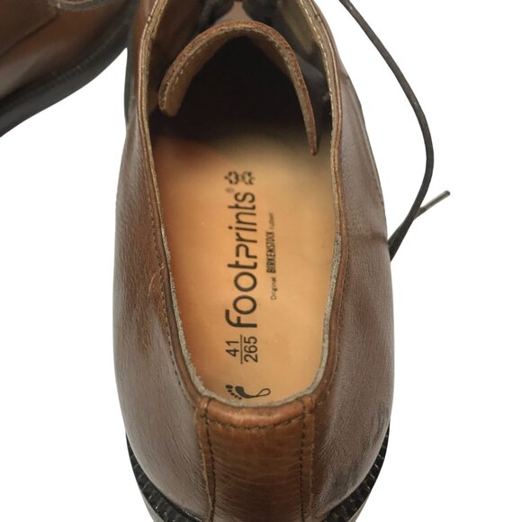 Birkenstock Footprints Handmade Brown Leather Derby Shoes Mens  8/41 (3 OF 3) - Picture 4 of 13